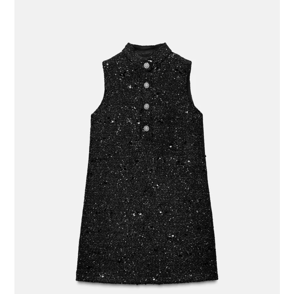 Zara Black Sleeveless Formal Dress